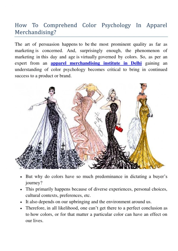 how to comprehend color psychology in apparel