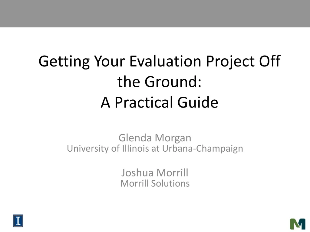 getting your evaluation project off the ground a practical guide