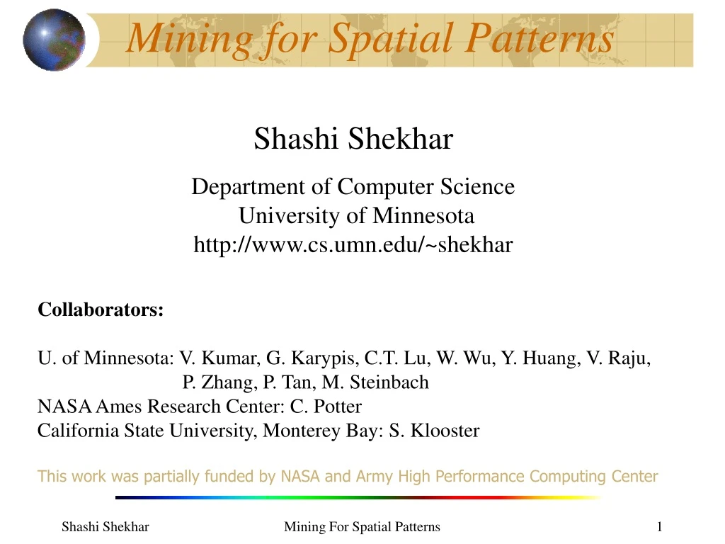 mining for spatial patterns