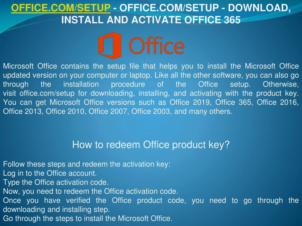 office com setup office com setup download