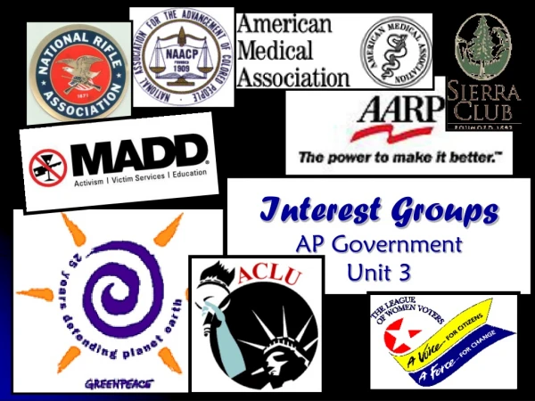 Interest Groups  AP Government Unit 3