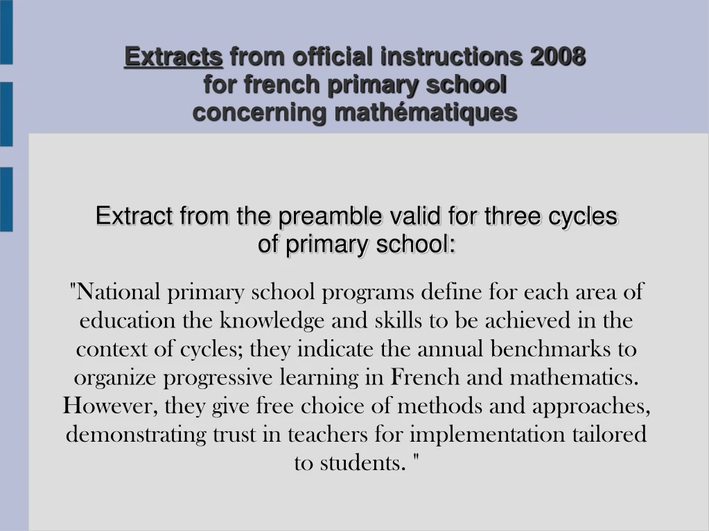 extracts from official instructions 2008