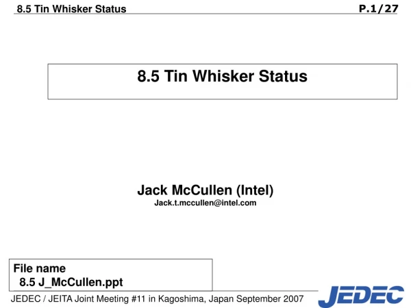 8.5 Tin Whisker Status