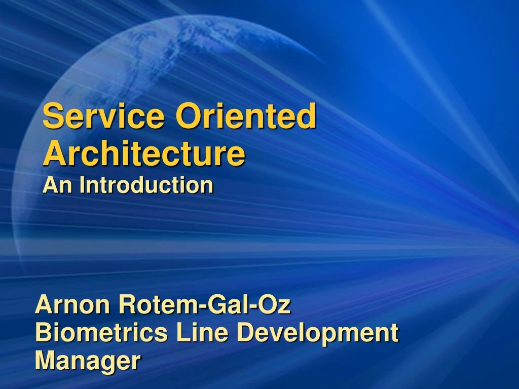 service oriented architecture an introduction