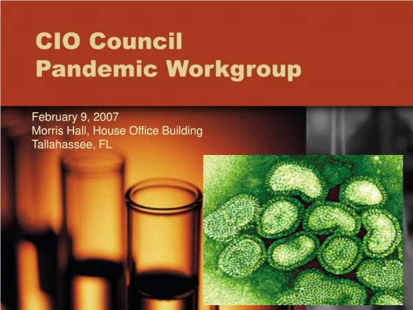 CIO Council  Pandemic Workgroup