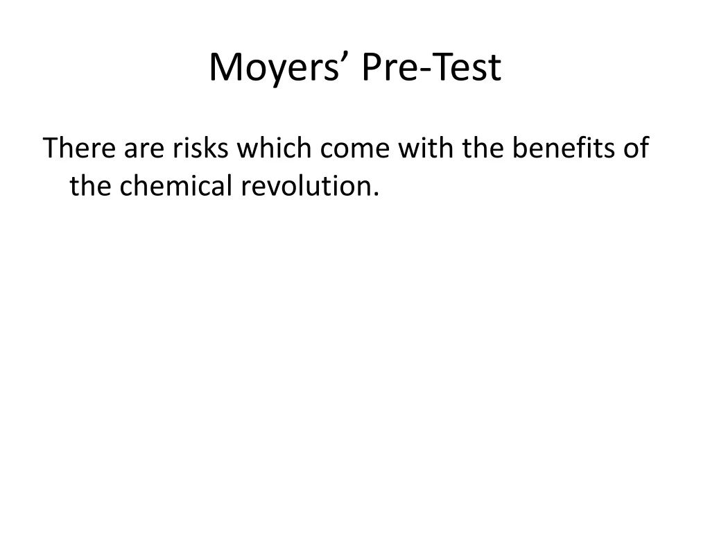 moyers pre test