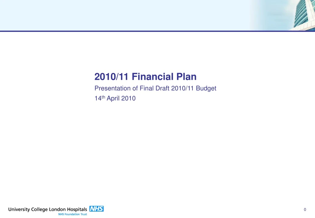 2010 11 financial plan