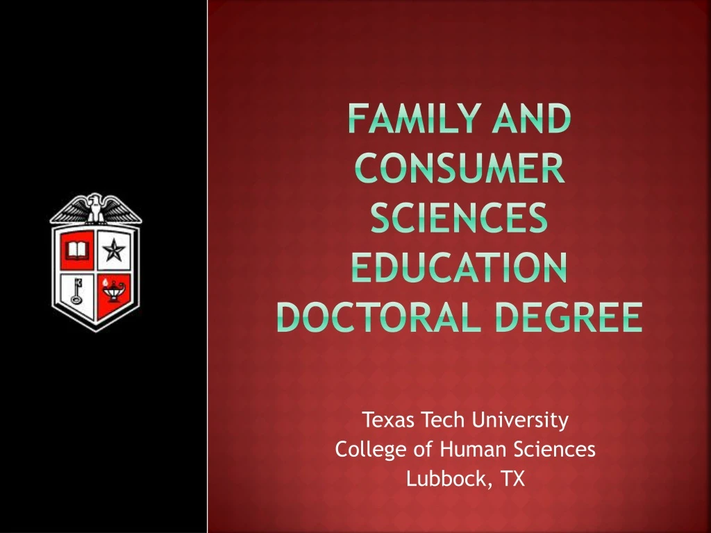 family and consumer sciences education doctoral degree