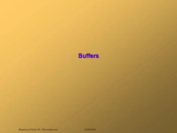 Buffers