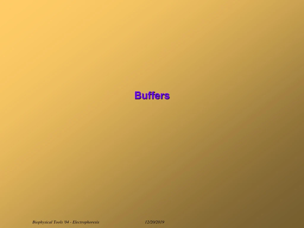 buffers