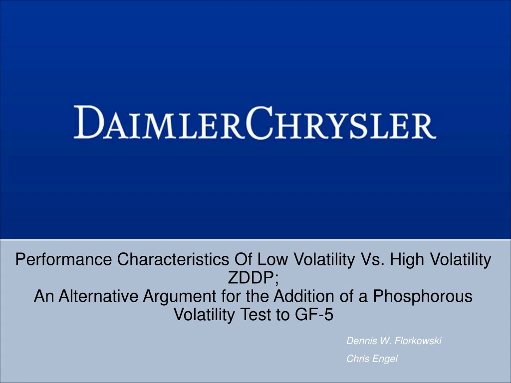 performance characteristics of low volatility