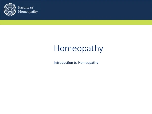 Homeopathy