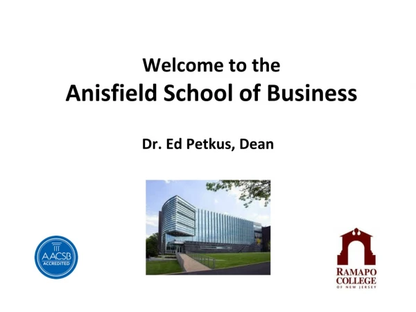 Welcome to the Anisfield School of Business