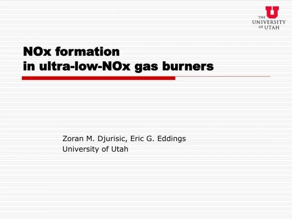 NOx formation in ultra-low-NOx gas burners