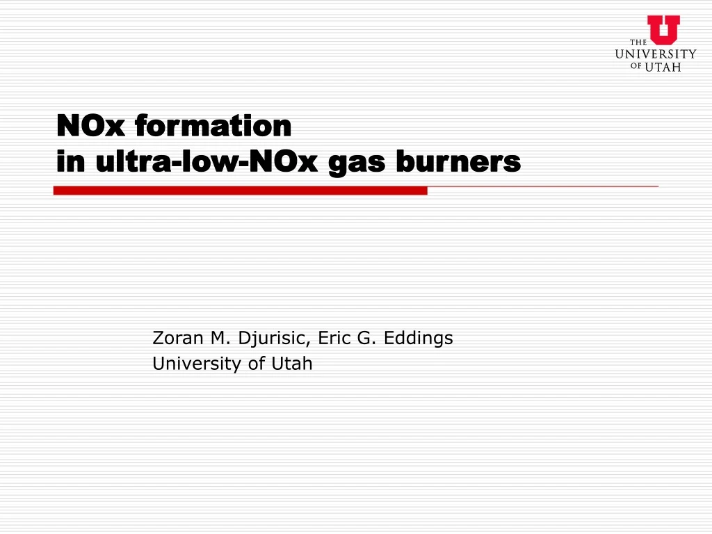 nox formation in ultra low nox gas burners