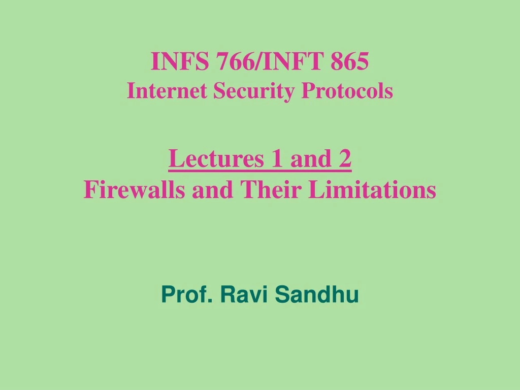 infs 766 inft 865 internet security protocols