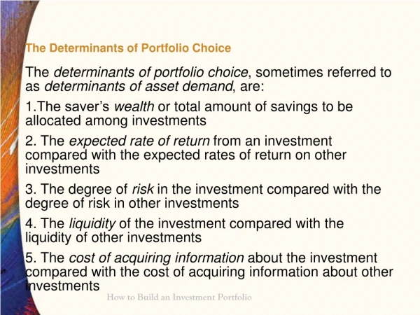 How to Build an Investment Portfolio