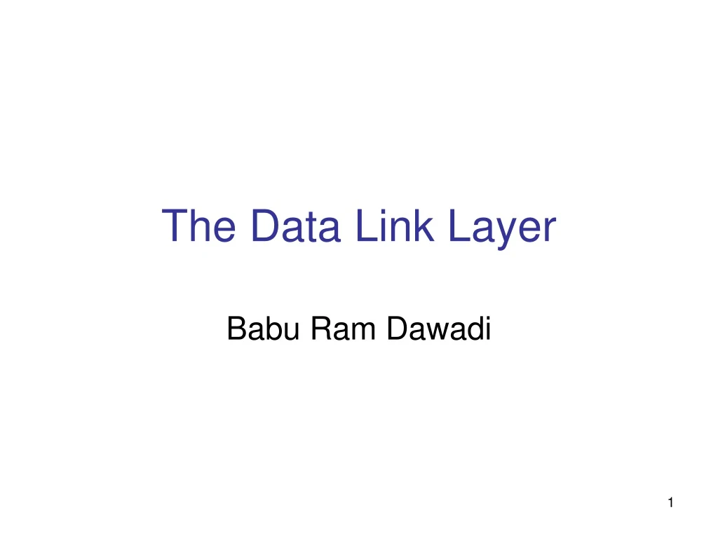 the data link layer