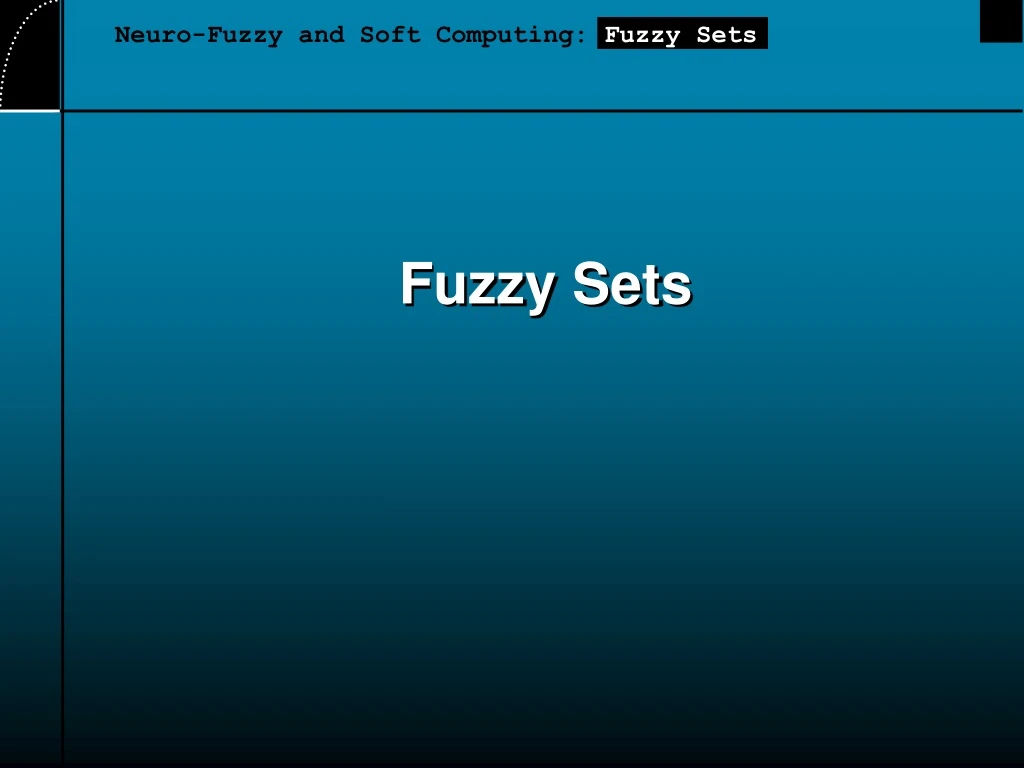 fuzzy sets