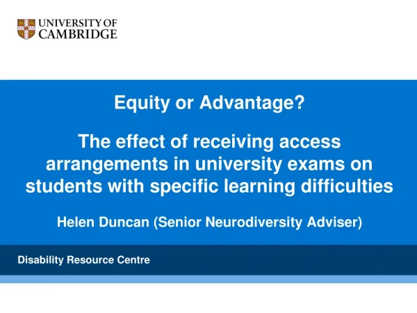 Equity or Advantage?