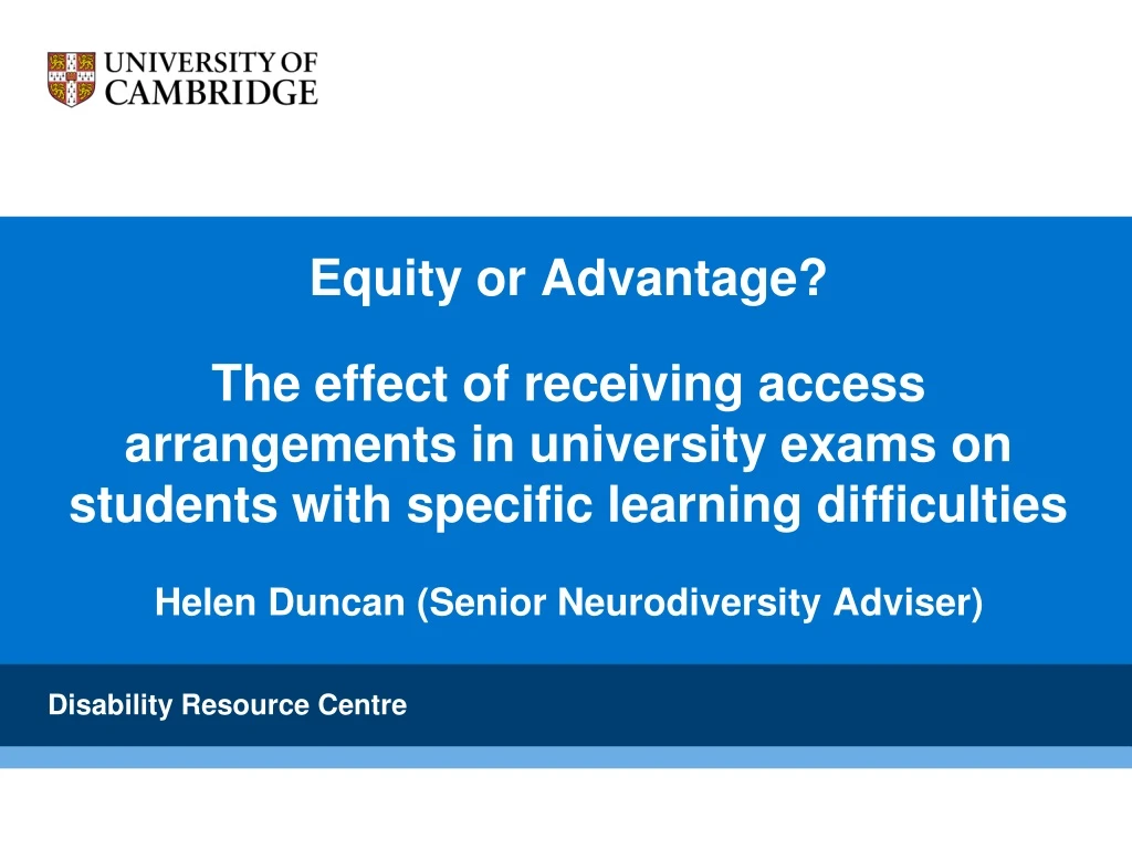 equity or advantage the effect of receiving