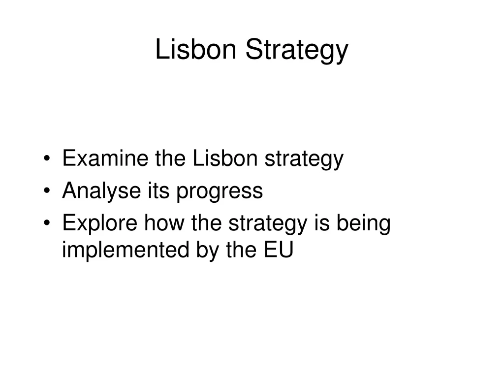 lisbon strategy