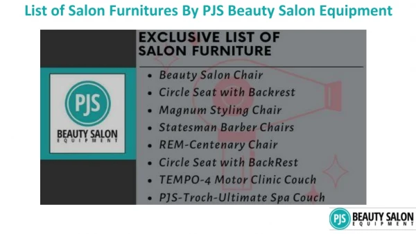 Amplify The Majesty Of Your Salon With Exclusive List of Salon Furniture
