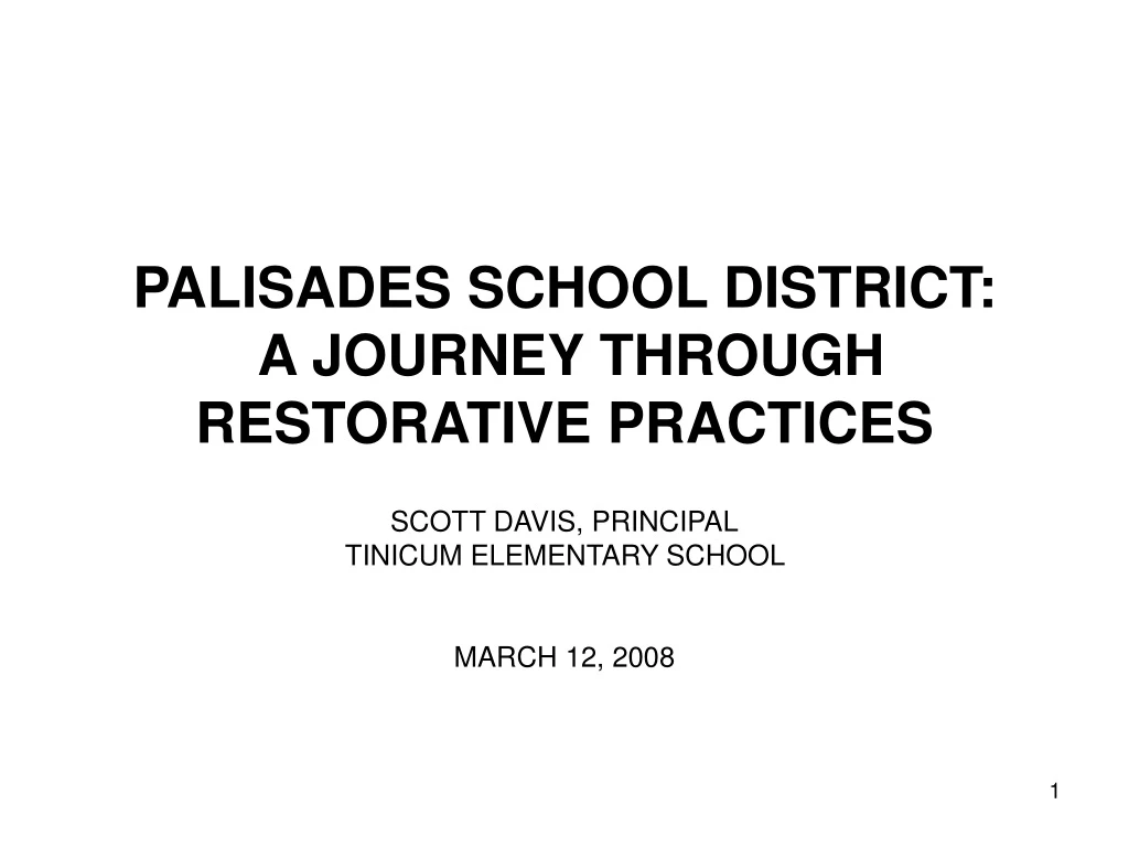 palisades school district a journey through restorative practices
