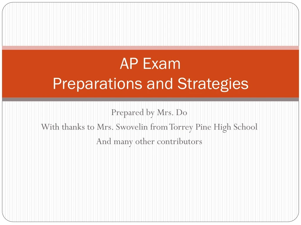 ap exam preparations and strategies