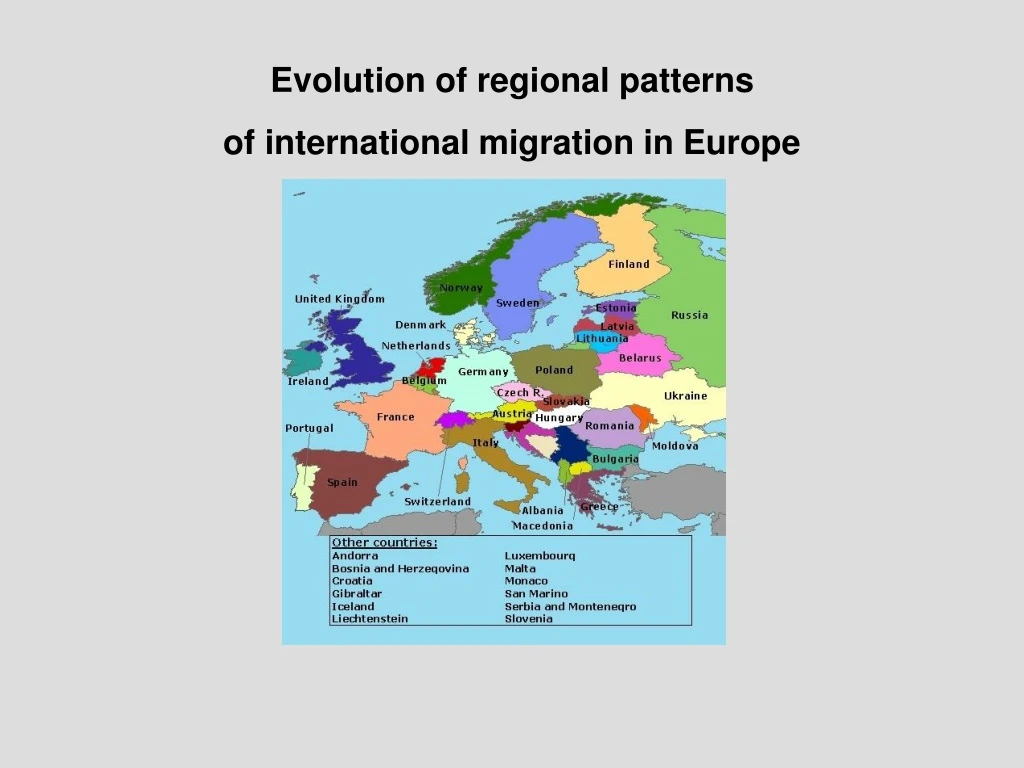 evolution of regional patterns of international