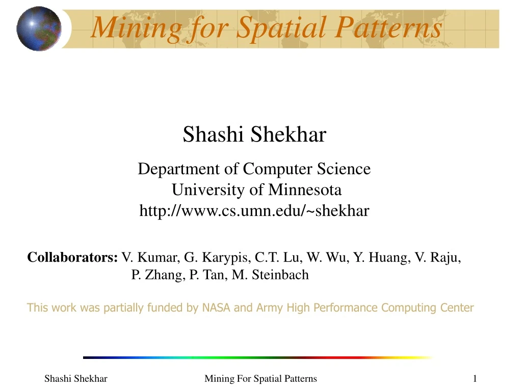 mining for spatial patterns