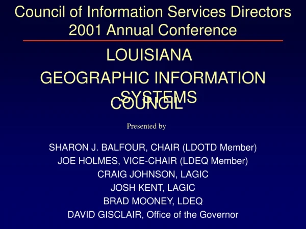 Council of Information Services Directors 2001 Annual Conference