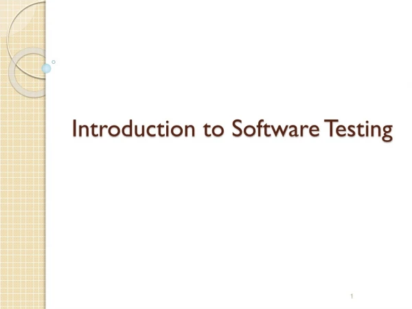 Introduction to Software Testing