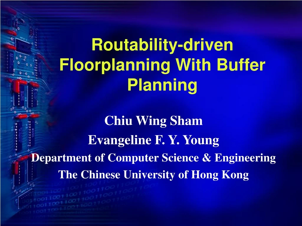 routability driven floorplanning with buffer planning