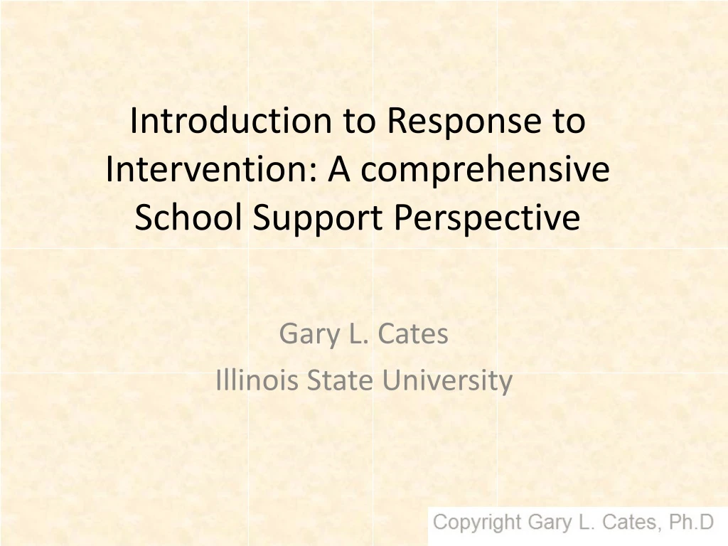 introduction to response to intervention a comprehensive school support perspective