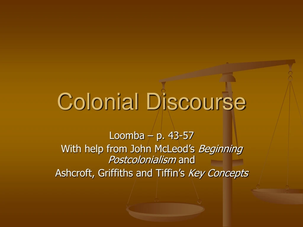 colonial discourse