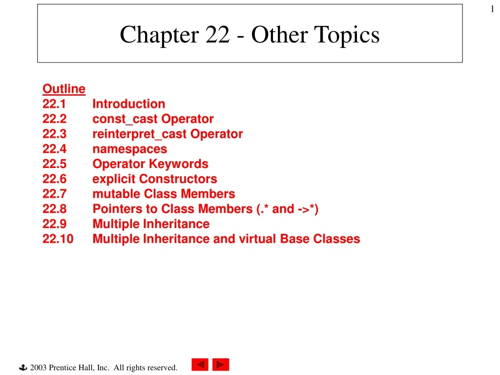 chapter 22 other topics
