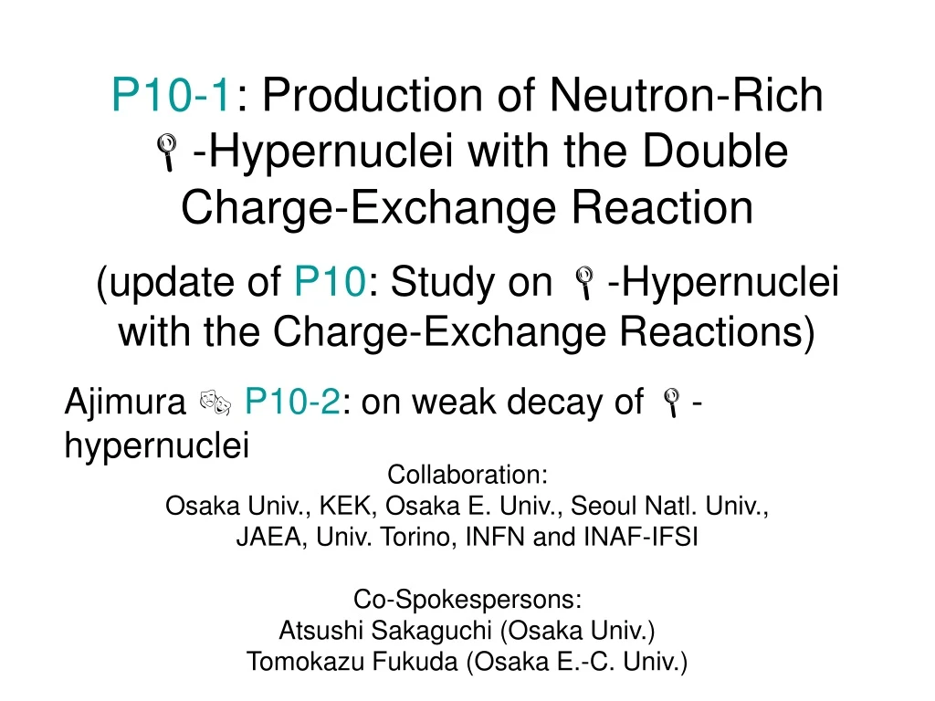 p10 1 production of neutron rich l hypernuclei
