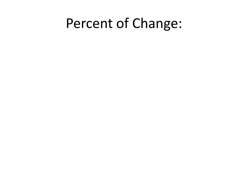 percent of change