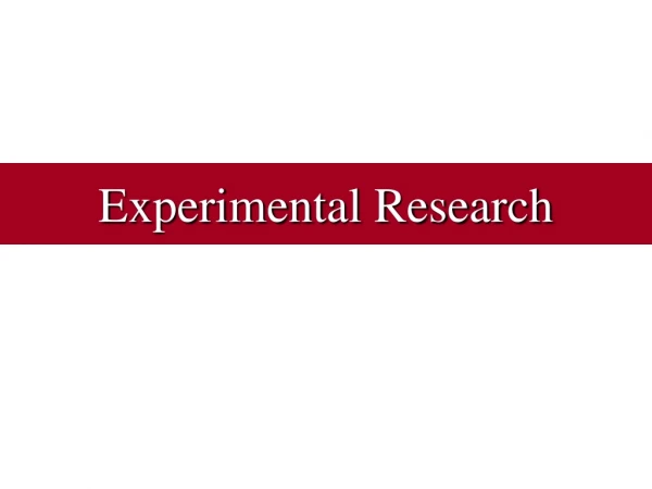 Experimental Research