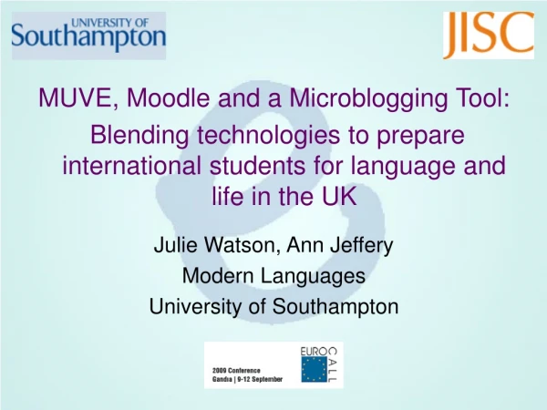 MUVE, Moodle and a Microblogging Tool: