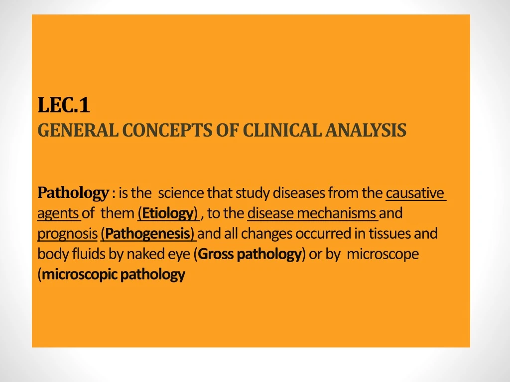 lec 1 general concepts of clinical analysis