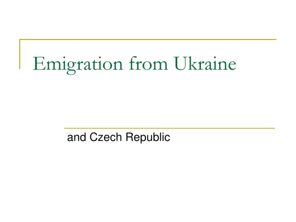 Emigration from Ukraine