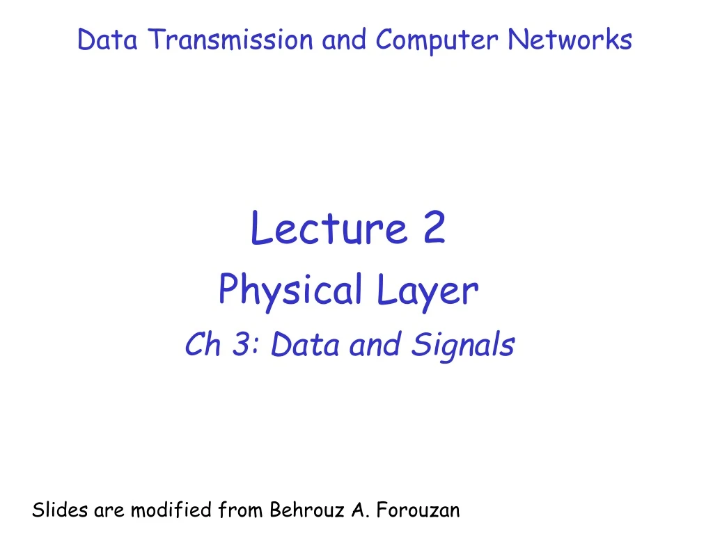 data transmission and computer networks