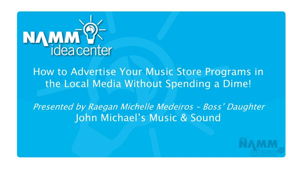 how to advertise your music store programs