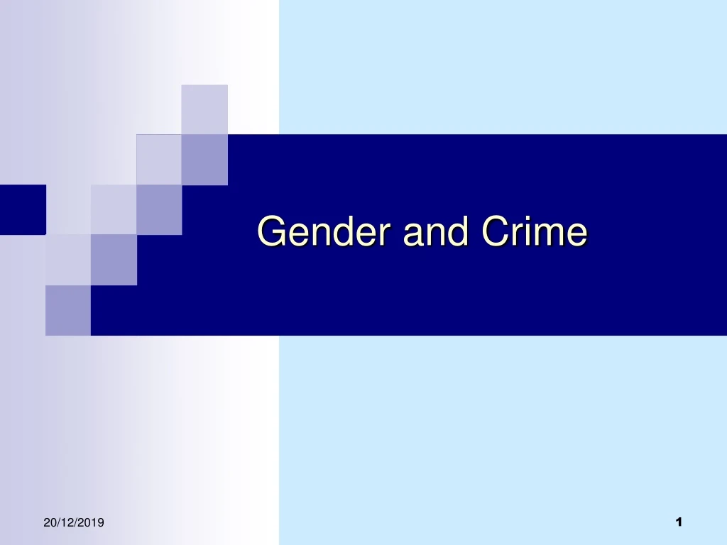 gender and crime