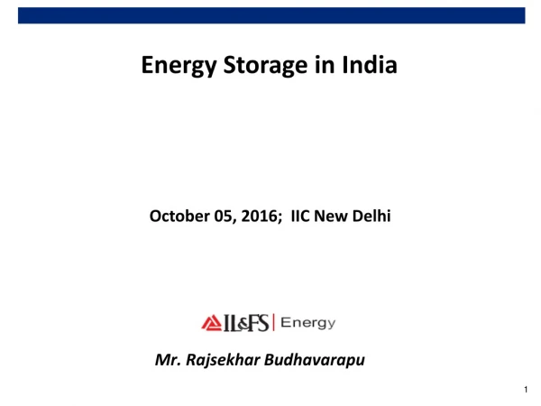 October 05, 2016;  IIC New Delhi