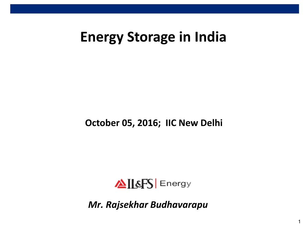 energy storage in india