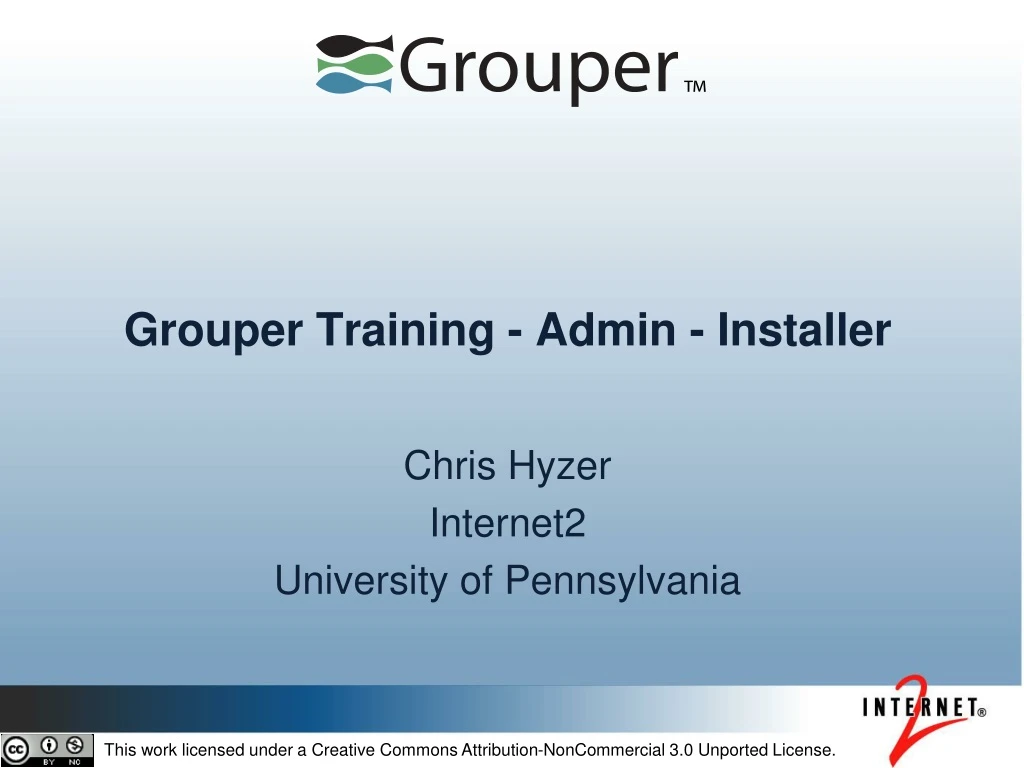 grouper training admin installer