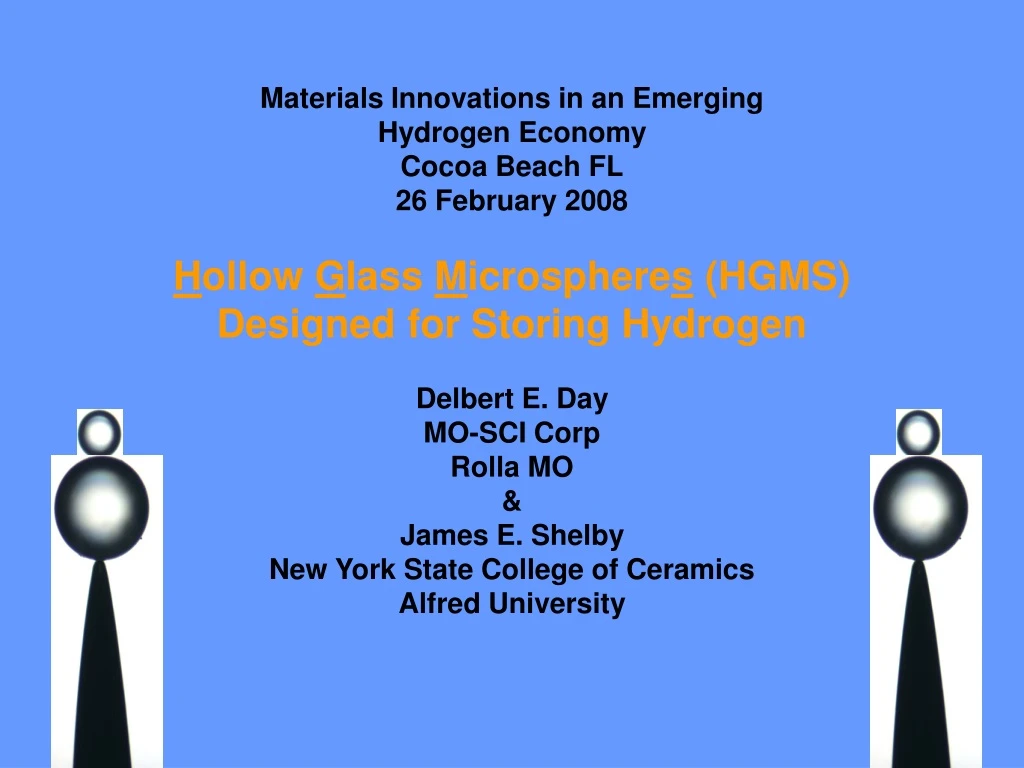 materials innovations in an emerging hydrogen